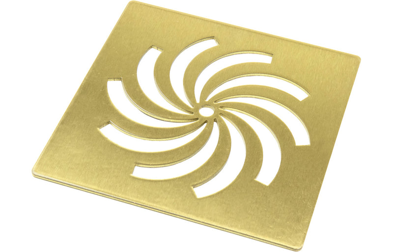 Ultra-Slim Tray Waste Cover - Brushed Brass - KPSB105332