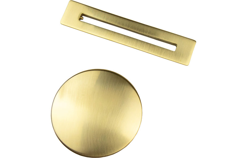 Floor Standing Bath Overflow & Waste Cover - Brushed Brass - KPSB105336