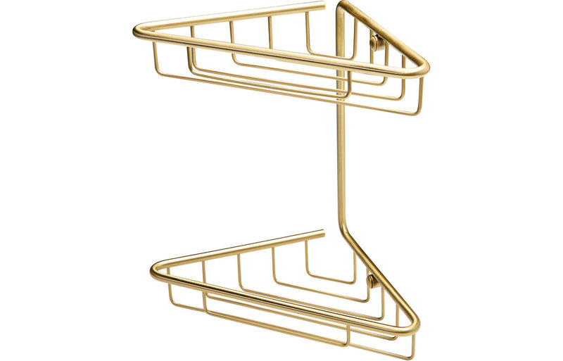 Lincoln 2-Tier Corner Shower Caddy - Brushed Brass - KPSB105487