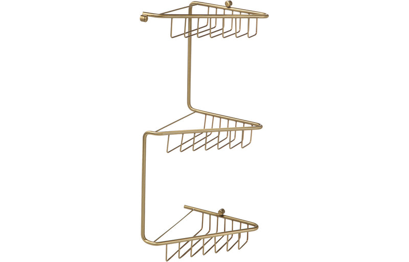 Lincoln 3-Tier Corner Shower Caddy - Brushed Brass - KPSB105488