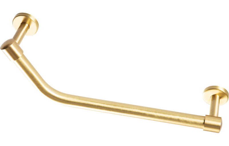Angled 40cm Grab Rail - Brushed Brass - KPSB105492