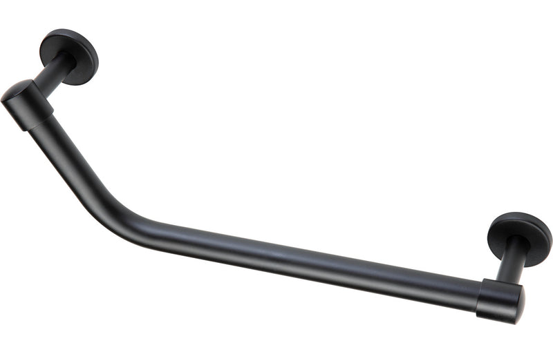 Angled 40cm Grab Rail - Matt Black - KPSB105496