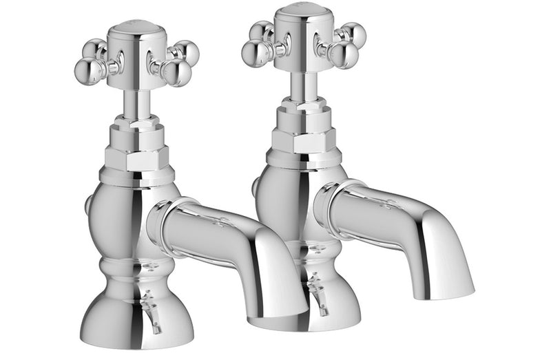 Stour Bath Pillar Taps - Chrome 0.5 Bar - KPSB105598