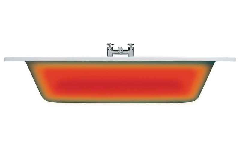 Padstow Square Single End SUPERCAST 1700x750x550mm 0TH Bath w/Legs - KPSB105626