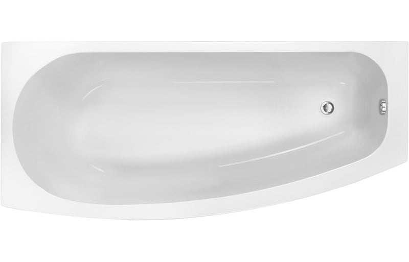 Folkestone Space Saving 1700x740x560mm 0TH Bath w/Legs (LH) - KPSB105659