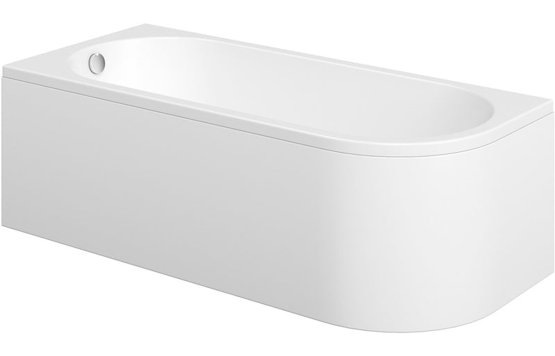 Tenby J Shape 1700x725x600mm 0TH Bath w/Legs (LH) - KPSB105663