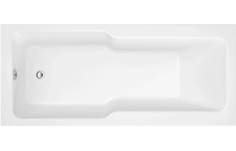 Pembrey Straight 1700x750x550mm 0TH "C" Shower Bath w/Legs - KPSB105667