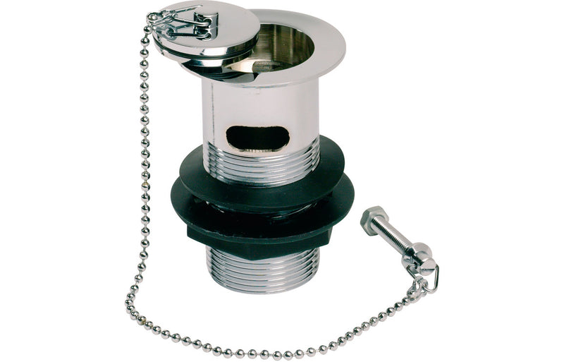 Slotted Basin Plug & Chain Waste - Chrome - KPSB105682