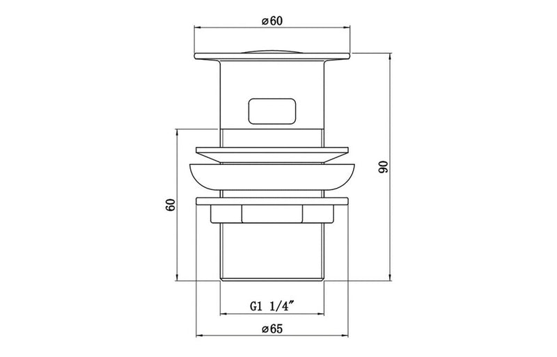 Slotted Round Basin Waste - Chrome - KPSB105684