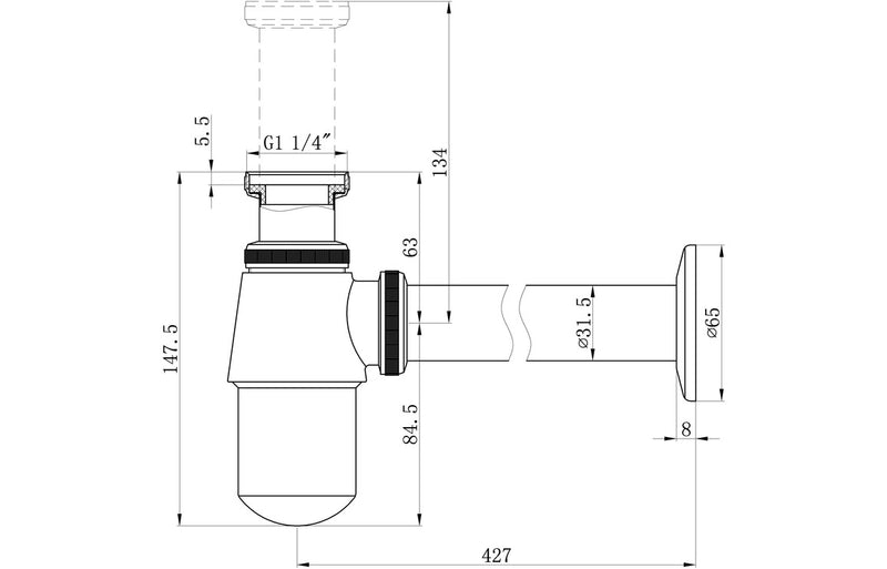Bottle Trap - Chrome - KPSB105685