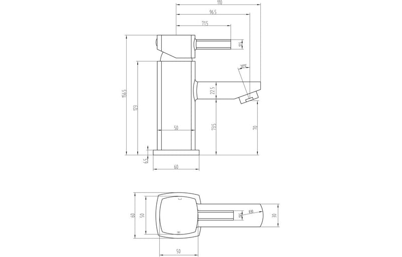 Thames Basin Mixer & Waste - Chrome 1.0 Bar - KPSB105706