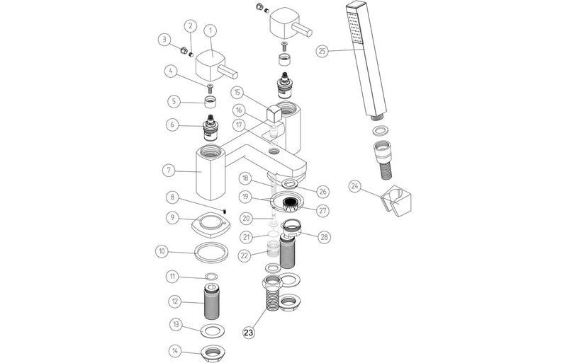 Thames Bath/Shower Mixer - Chrome 1.5 Bar - KPSB105711