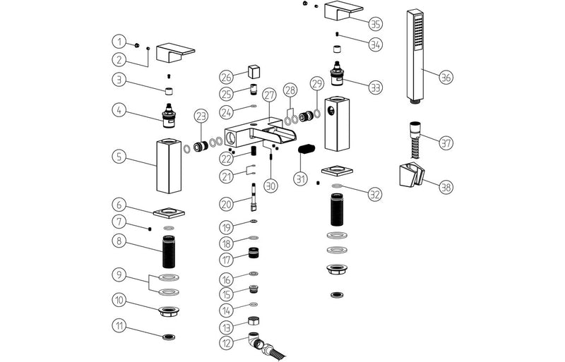 Font Bath/Shower Mixer - Chrome 0.2 Bar - KPSB105716