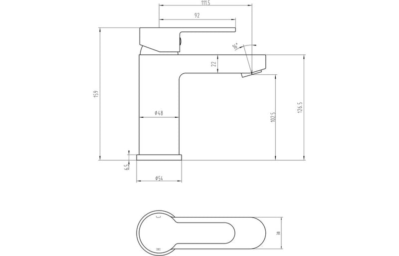 Abbey Basin Mixer & Waste - Chrome 1.0 Bar - KPSB105723