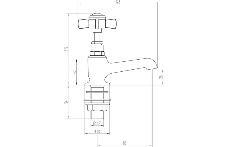 Bourne Basin Taps - Chrome 0.1 Bar - KPSB105731