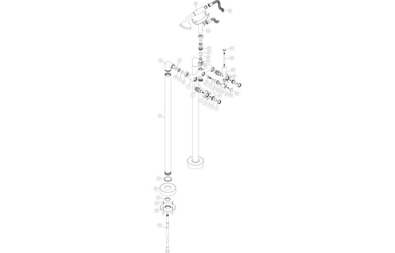 Bourne Floor Standing Bath/Shower Mixer - Chrome 0.5 Bar - KPSB105734