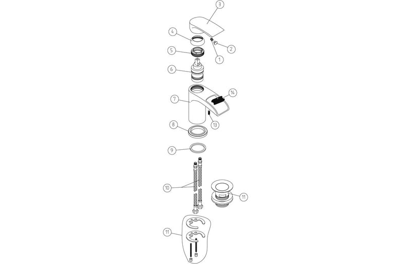 Mersey Basin Mixer & Waste - Chrome 0.5 Bar - KPSB105743