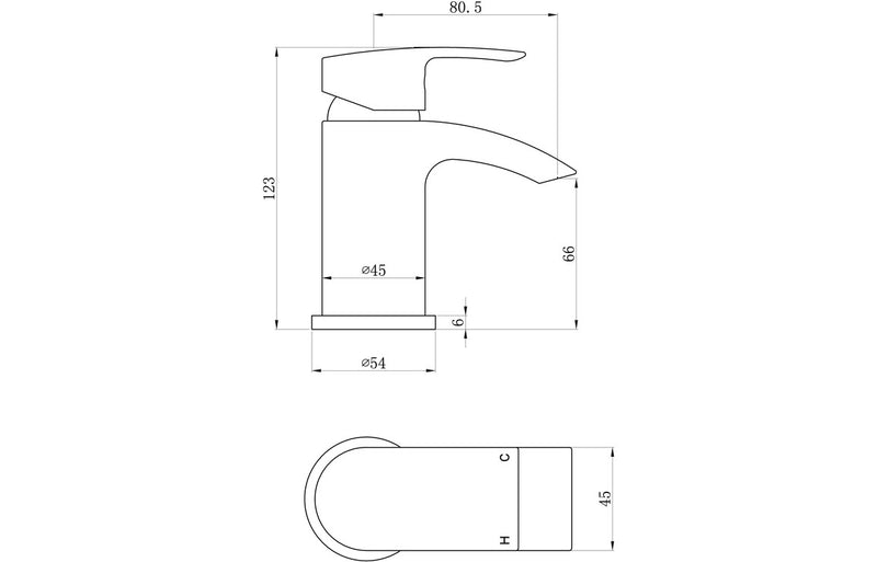 Trent Cloakroom Basin Mixer & Waste - Chrome 0.5 Bar - KPSB105746