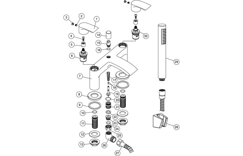 Trent Bath/Shower Mixer - Chrome 0.1 Bar - KPSB105749