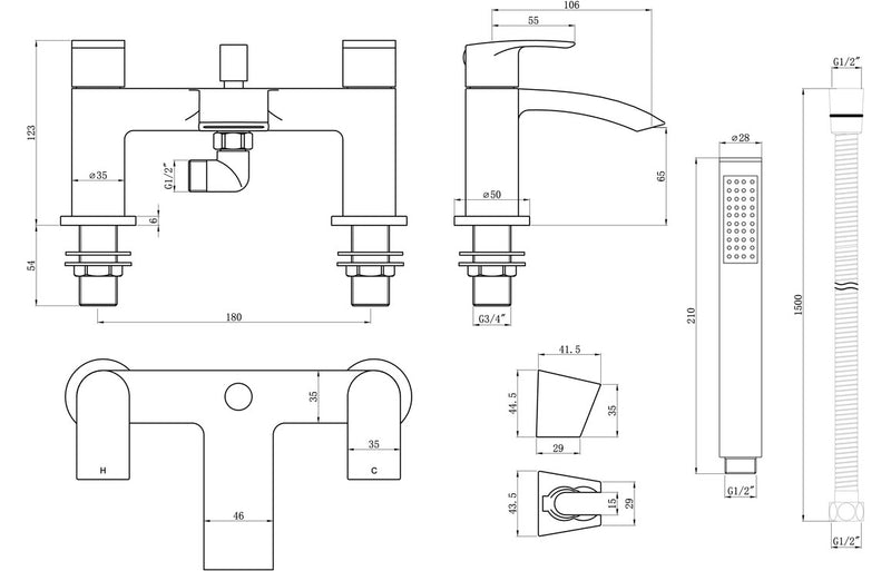 Trent Bath/Shower Mixer - Chrome 0.1 Bar - KPSB105749