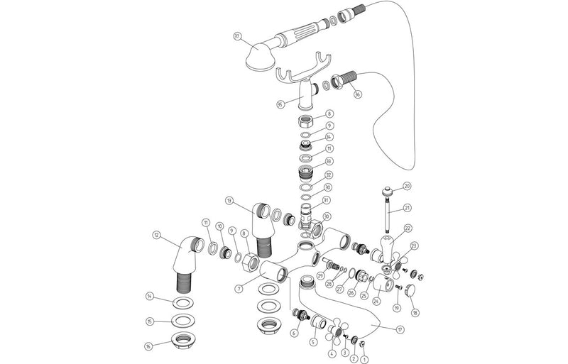 Quin Bath/Shower Mixer - Chrome 0.5 Bar - KPSB105752