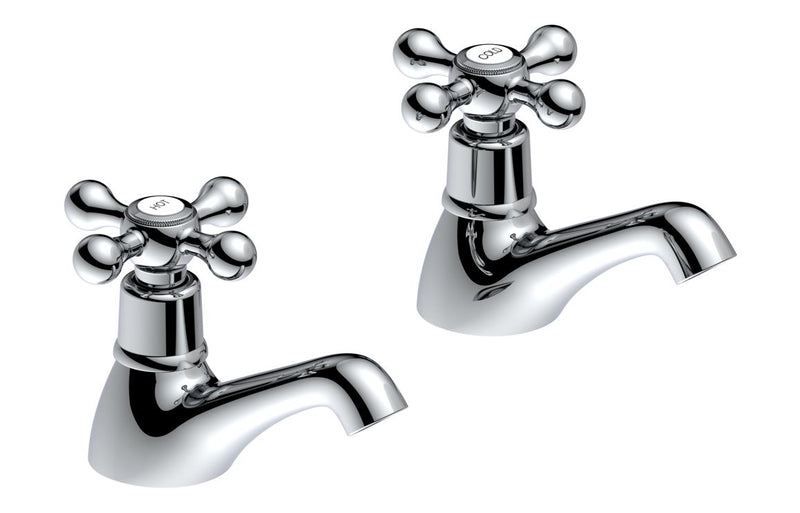 Quin Bath Pillar Taps - Chrome 0.1 Bar - KPSB105753