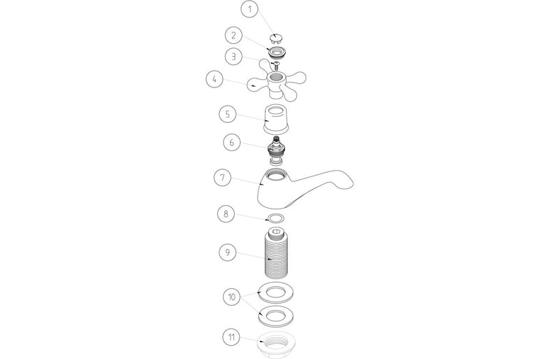 Quin Bath Pillar Taps - Chrome 0.1 Bar - KPSB105753