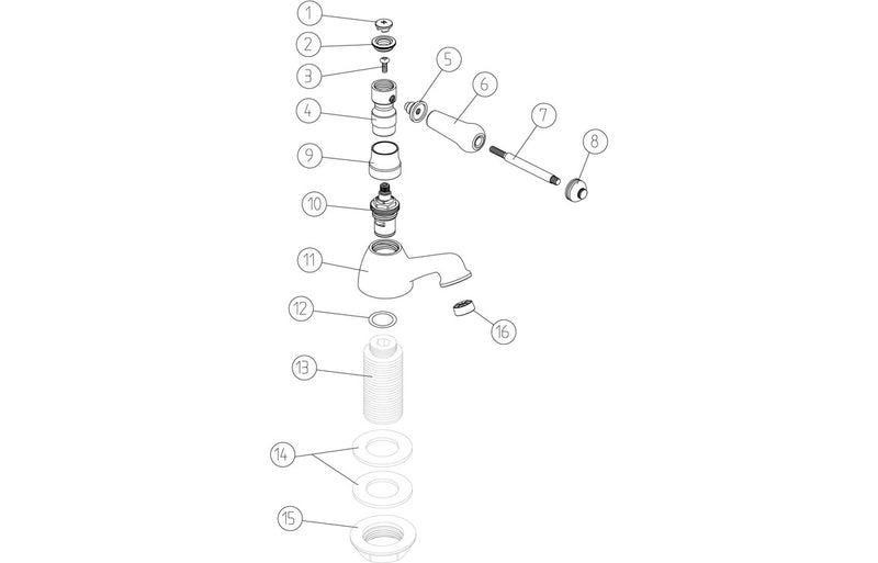 Glen Bath Pillar Taps - Chrome 1.0 Bar - KPSB105755