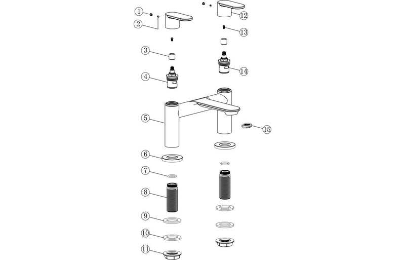 Ember Bath Filler - Chrome 0.5 Bar - KPSB105760