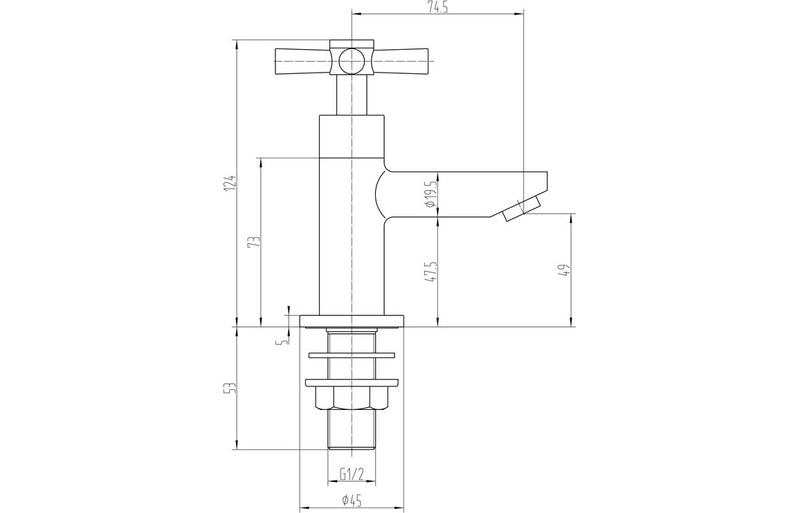 Ingol Basin Taps - Chrome 0.5 Bar - KPSB105763