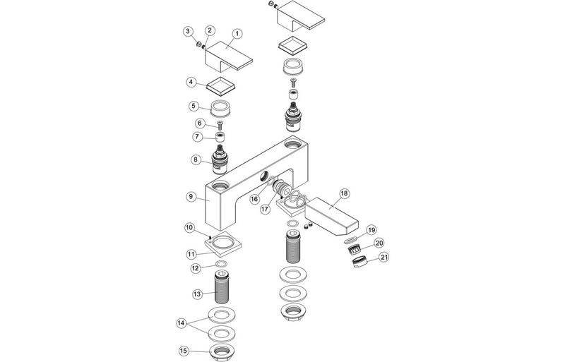 Medway Bath Filler - Chrome 1.5 Bar - KPSB105774