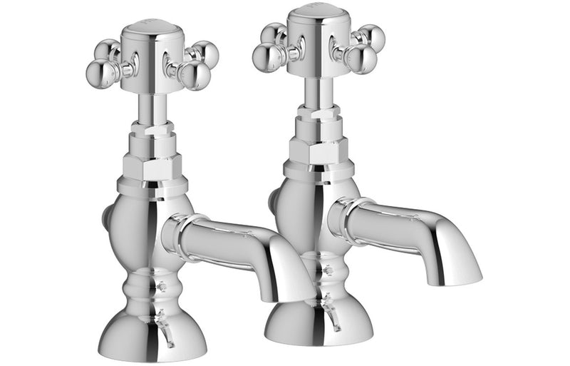 Stour Basin Pillar Taps - Chrome 0.1 Bar - KPSB105776