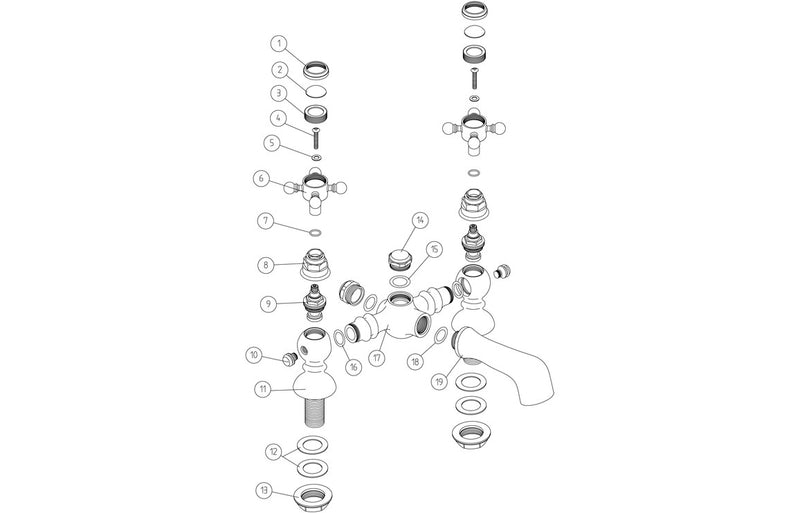 Stour Bath Filler - Chrome 0.5 Bar - KPSB105777