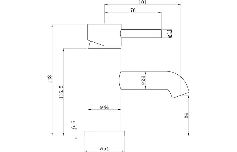 Lavant Basin Mixer & Waste - Brushed Brass 1.0 Bar - KPSB105801