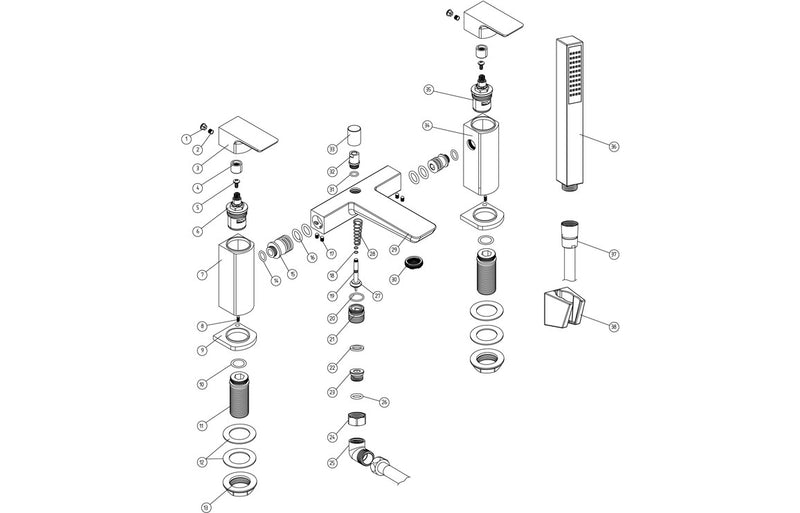 Avon Bath/Shower Mixer - Brushed Brass 0.5 Bar - KPSB105810