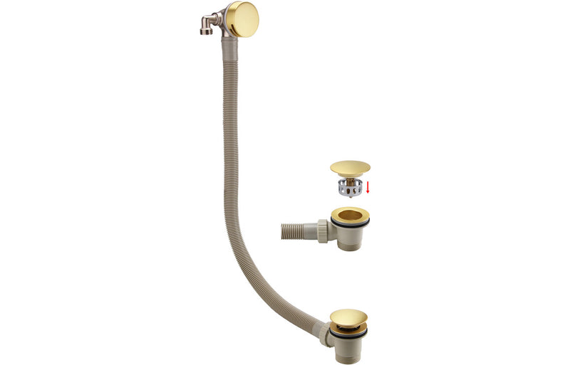 Bath Filler Waste - Brushed Brass 1.0 Bar - KPSB105816