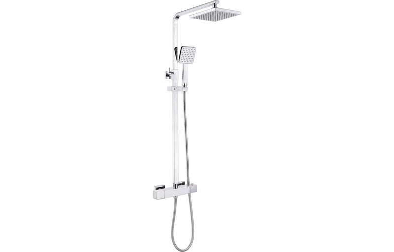 Flow Cool-Touch Thermostatic Mixer Shower w/Riser & Overhead Kit - Chrome - KPSB105829