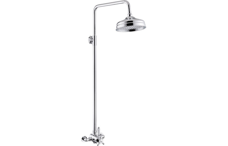 Jet Shower Pack Two - Concentric Single Outlet Shower Valve & Overhead Kit - Chrome - KPSB105834
