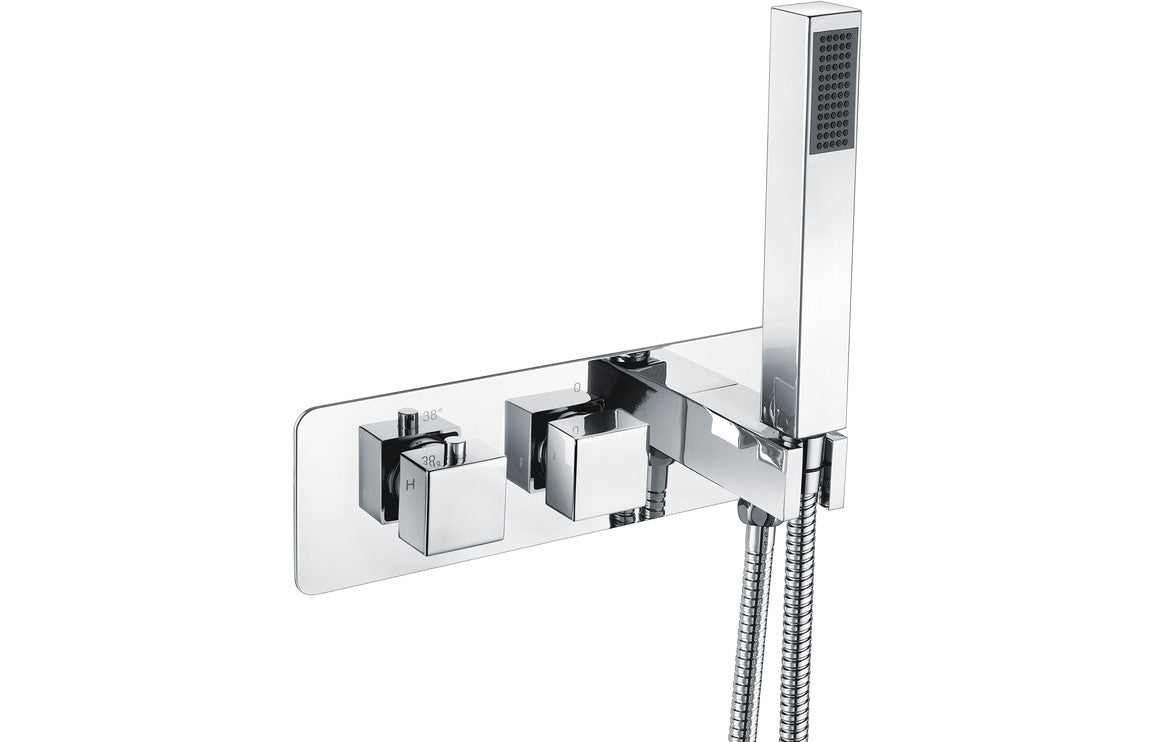 Stream Thermostatic Two Outlet Shower Valve w/Handset - Chrome - KPSB1 ...