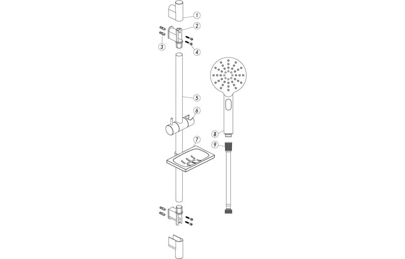 Hydro Round Push Button Shower Kit - KPSB105851