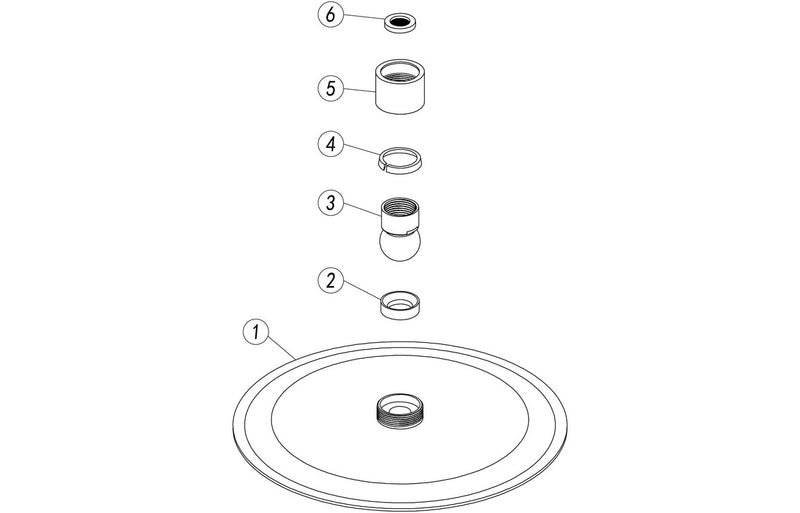 Hydro 200mm Round Ultraslim Showerhead - St/Steel - KPSB105861