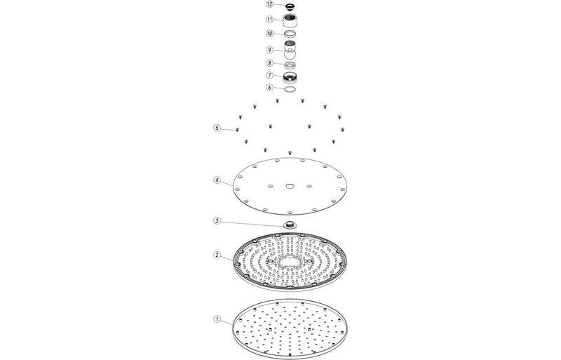 Hydro 200mm Round Showerhead - Chrome - KPSB105867