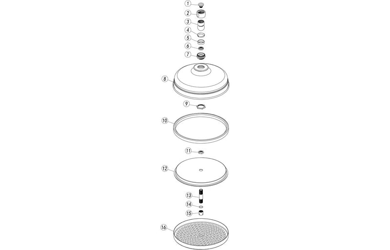 200mm Round Traditional Showerhead - Chrome - KPSB105869