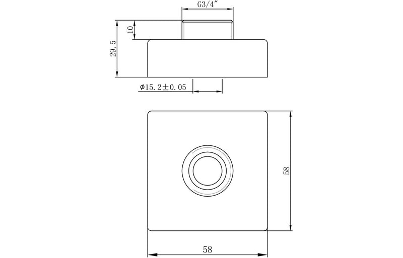 Exposed Shower Valve Fast Fitting Kit Square (Pair) - KPSB105878