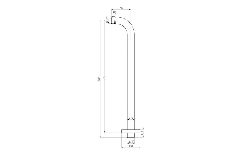River Shower Pack Two - Two Outlet Twin Shower Valve w/Handset & Brass Overhead - Chrome - KPSB105893
