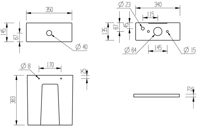 Otford Rimless Short Projection Close Coupled Open Back WC & Soft Close Seat - KPSB106139