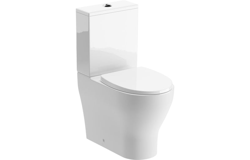 Otford Rimless Short Projection Close Coupled Fully Shrouded WC & Soft Close Seat - KPSB106140