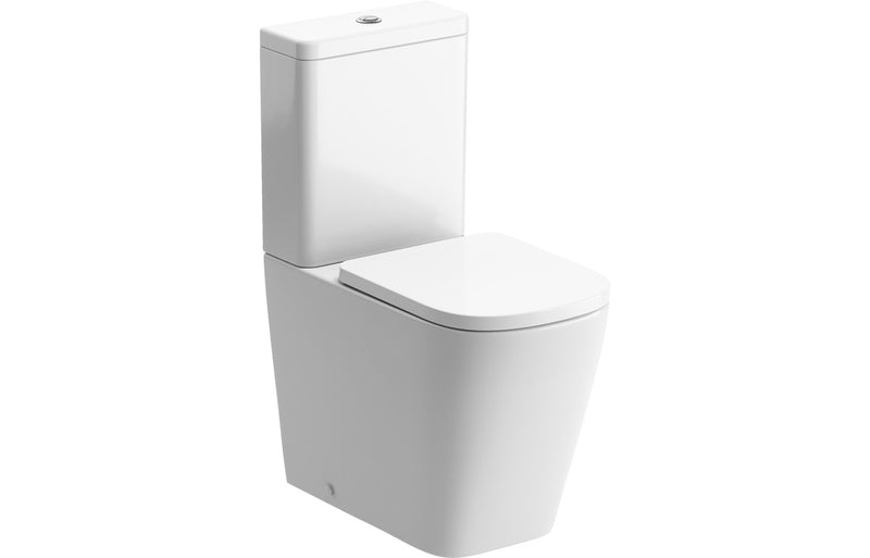 Herne Rimless Close Coupled Fully Shrouded Short Projection WC & Soft Close Seat - KPSB106147