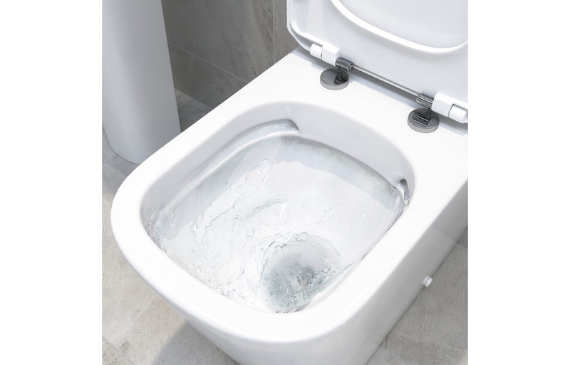 Herne Rimless Close Coupled Fully Shrouded Short Projection WC & Soft Close Seat - KPSB106147
