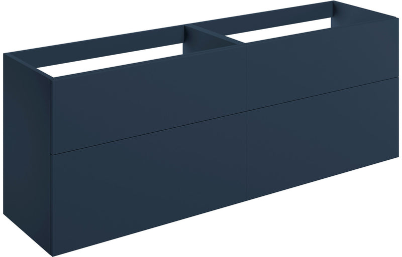 Violet 1180mm Wall Hung 4 Drawer Basin Unit (No Top) - Matt Deep Blue - KPSB106208